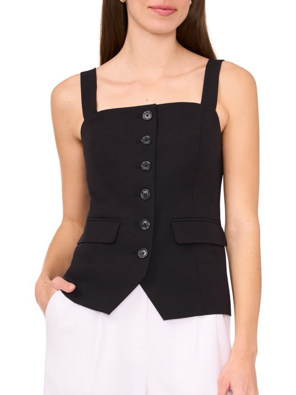 Halogen Sleeveless Bustier Top
